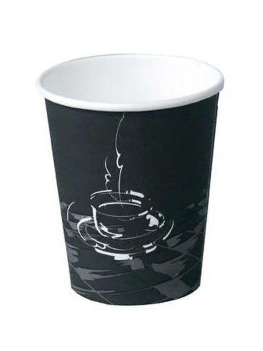 Kaffebæger Pap Sort 25cl - 50 stk
