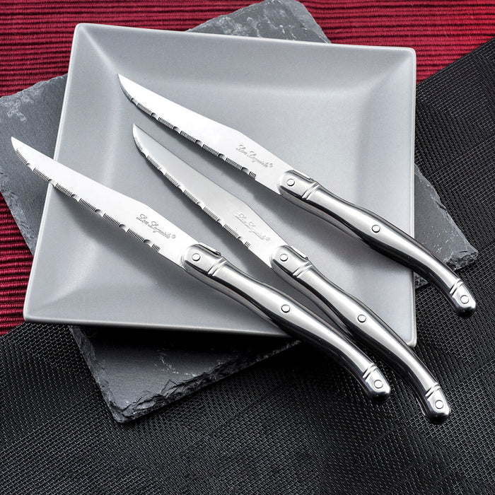 Kødkniv Sæt Lou Laguiole Tradition Metal To-farvet 6 enheder (23 x 1,2 x 1,1 cm)