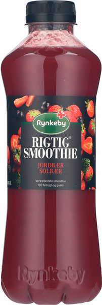 Rynkeby Rigtig Smoothie Jordbær & Solbær 850ml