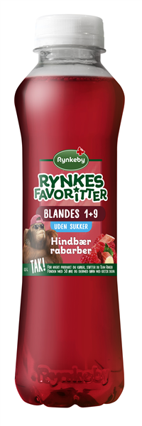 Rynkes Favorit Hindbær & Rabarbar 500ml