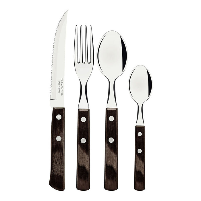Cutlery Tramontina Polywood Stainless steel 24 parts
