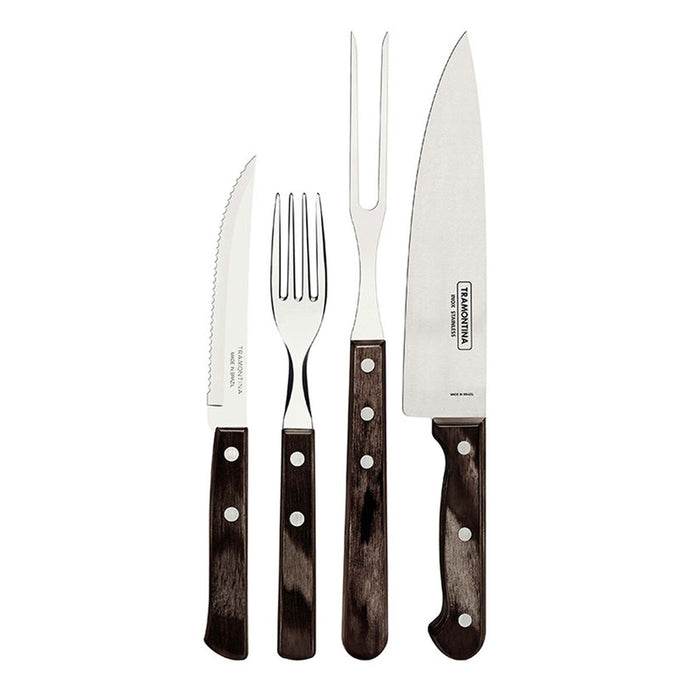 Cutlery Tramontina Polywood Stainless steel 14 parts