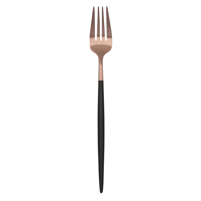 Set of Forks Bidasoa Gio Black Copper Metal 12 units
