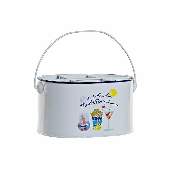 Ice bucket DKD Home Decor White Multi-coloured Metal 24.5 x 17 x 13 cm