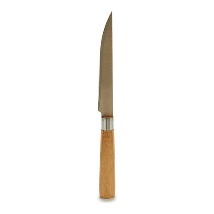 Kitchen knife Brown Silver colored Bamboo Stainless steel 2 x 24 x 2 cm