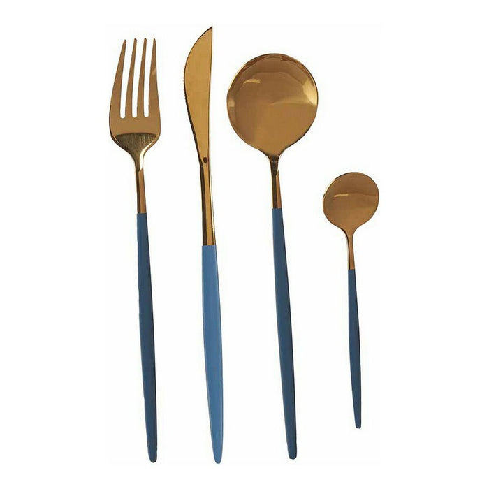 Cutlery Set Gray Golden Stainless Steel (8pcs)