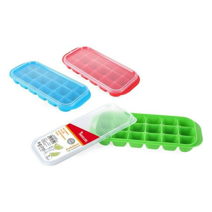 Ice Cube Tray With Lid Plastic (Random Color)
