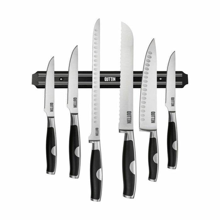 Magnetic knife stand Quttin Black 50 x 4.8 x 2 cm