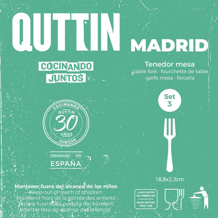Sæt med Gafler Quttin Madrid (3stk)