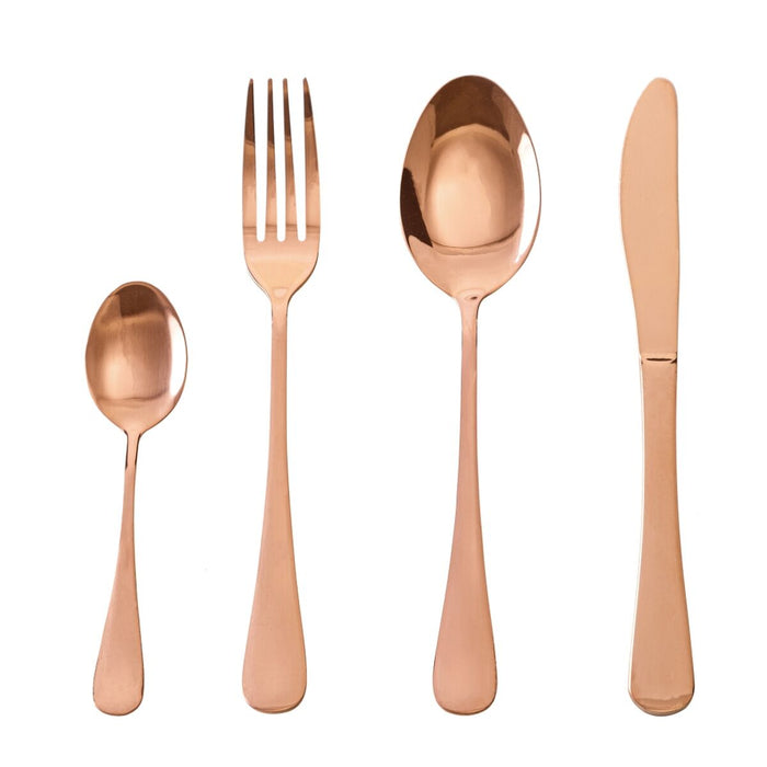 Cutlery Stainless steel Copper 24 Parts