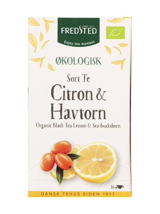 Svart te med citron och havtorn (ekologiskt)