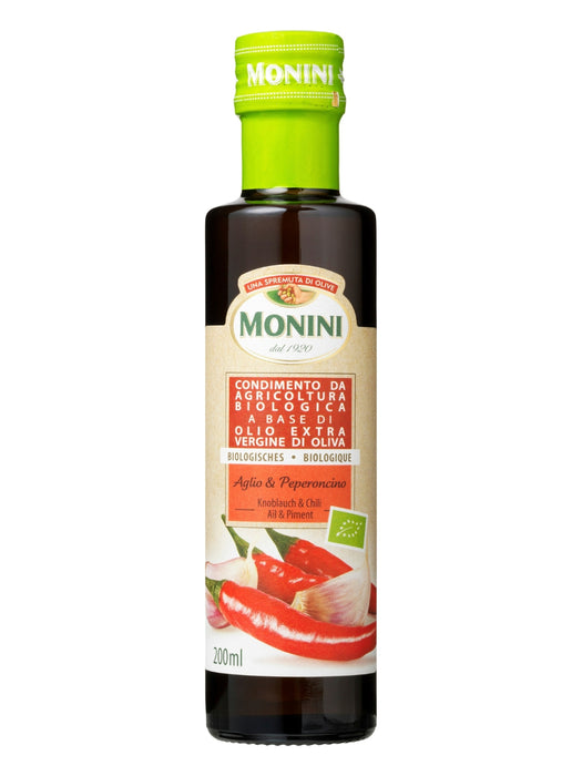 Monini Olivenolie m/ Hvidløg & Chile (økologisk) 200ml