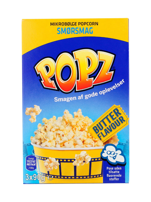 Popz Microovn Popcorn Smør 270g