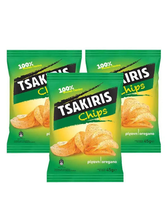 Tsakiris Chips m/ Oregano 3x45g