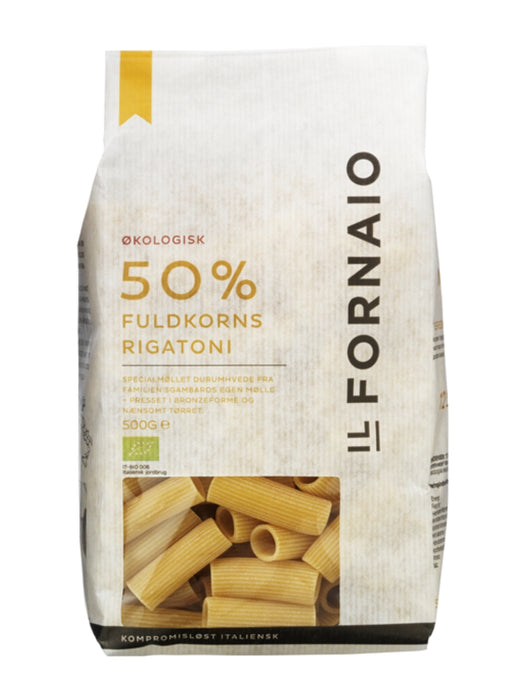 Il Fornaio Rigatoni 50% Fuldkorn (økologisk) 500g