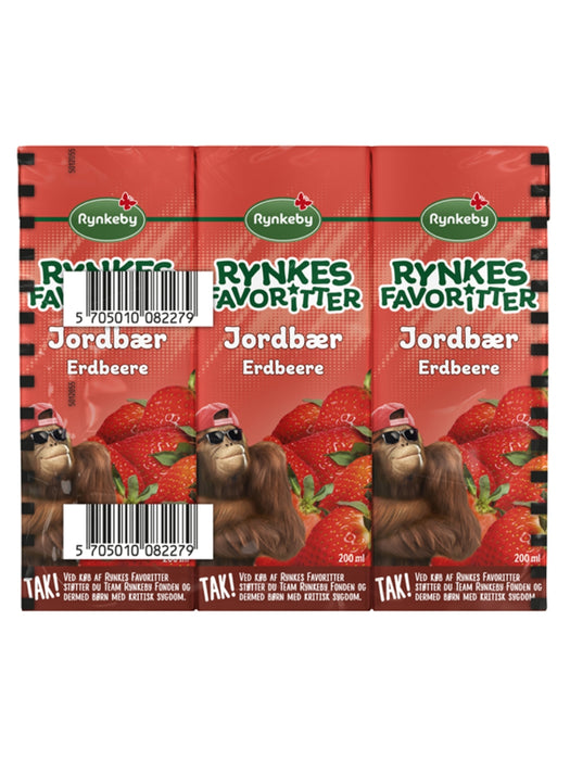 Rynkes Favoritter Jordbær 3stk. 600ml
