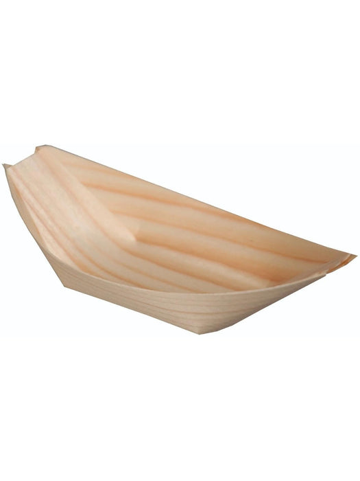 Boat tray 80x45x20 mm Biodegradable Wood - 100 pcs