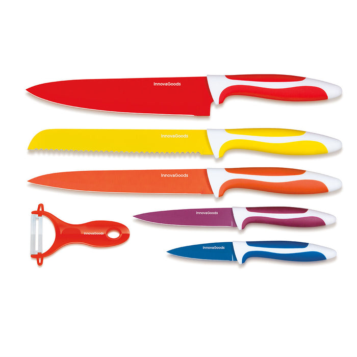 Keramiska knivar och skalare Knoolvs InnovaGoods 6 delar