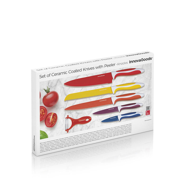 Ceramic Knives and Peelers Knoolvs InnovaGoods 6 Parts
