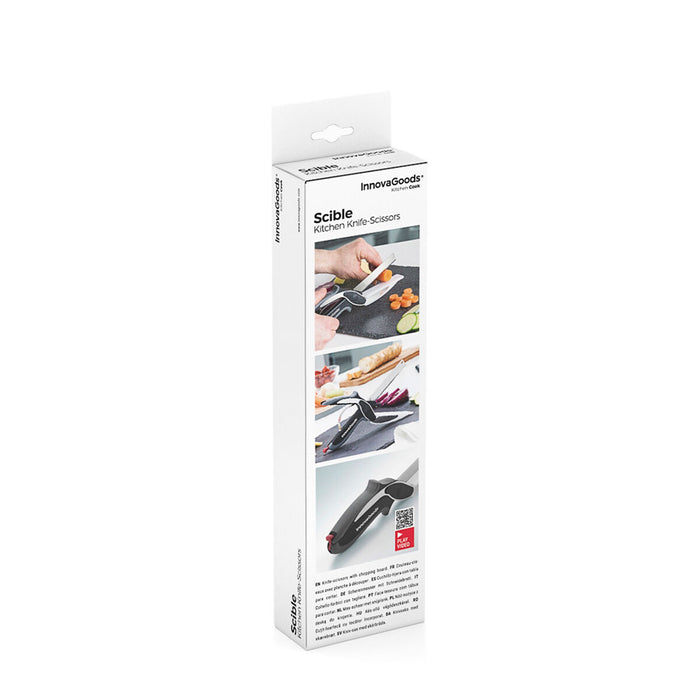 Kökskniv-sax med integrerad mini skärbräda Scible InnovaGoods