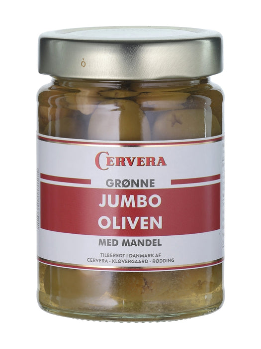 Grønne Jumbo Oliven m/ Mandel 300g