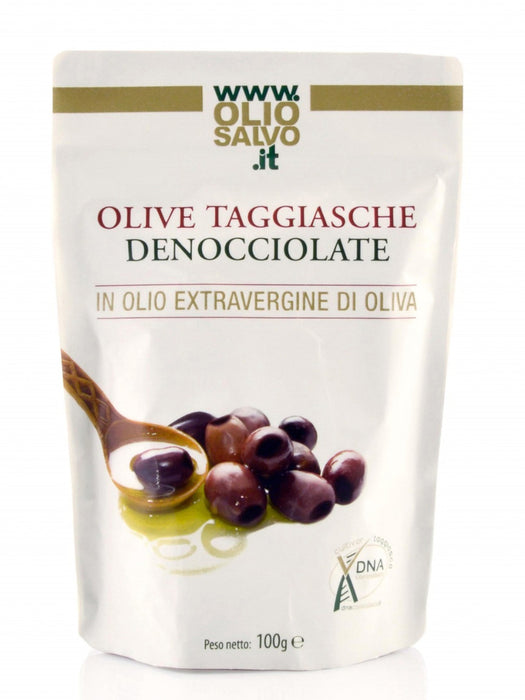 Taggiasche Oliven i Ekstra Jomfru Olivenolie 100g