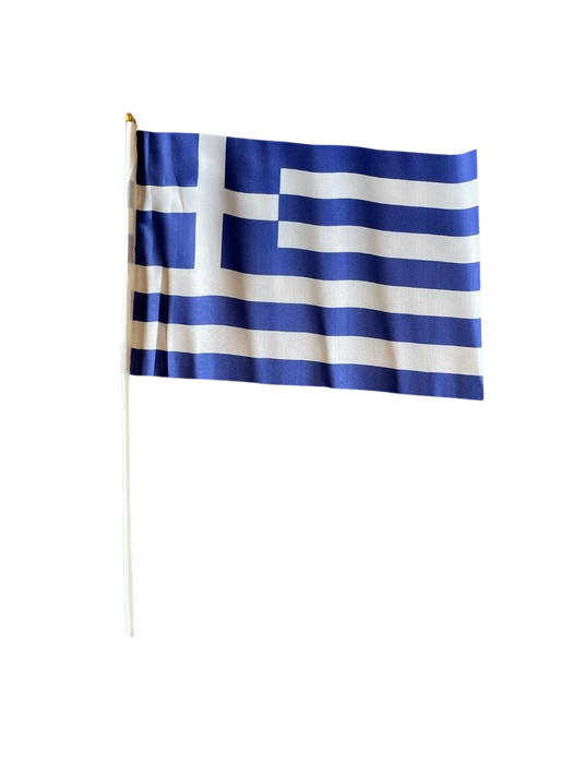 Græsk Flag m/PVC Stang 20x30cm
