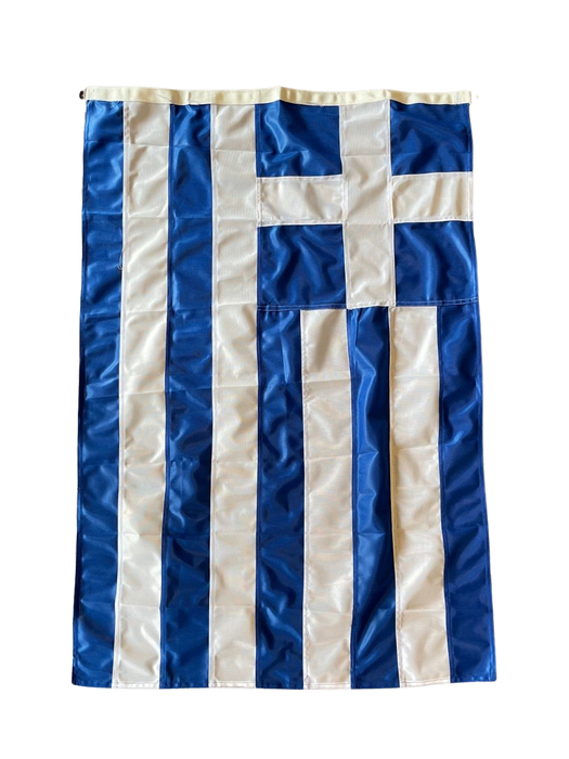 Græsk Håndsyet Flag 70x110cm