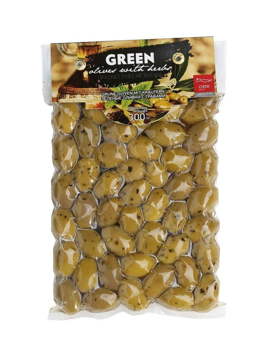 Cretan Beauty Grønne Oliven m/ Krydderier 250g