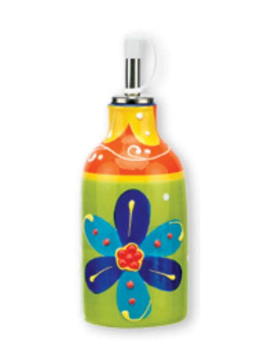 Moutsos Oil Bottle in Floral Design
